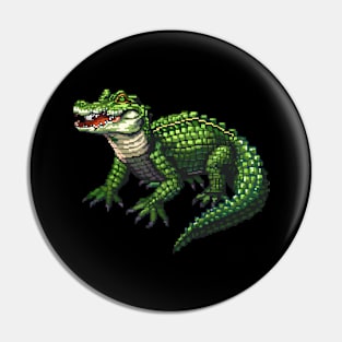 Alligator in Pixel Form Pin