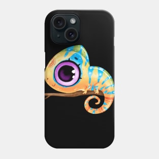 Cute colourful chameleon Phone Case