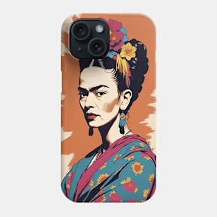 Frida's Colorful Expression: Vibrant Portrait Phone Case