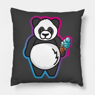 Panda Bear with an Ice Cream Pillow