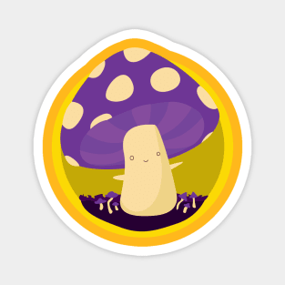 Intersex Pride Mushroom Magnet