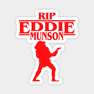 RIP Eddie Munson Red The Upside Down Stranger Things Vecna Dustin Henderson Rock Metal Music Magnet