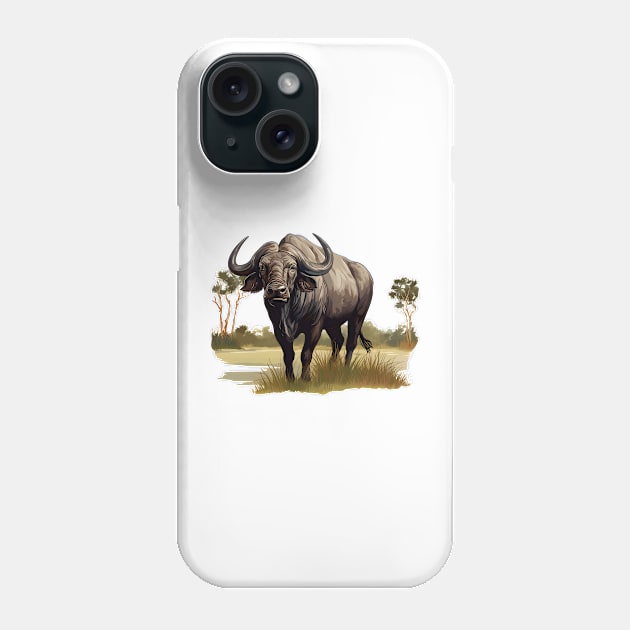 African buffallo Phone Case by zooleisurelife