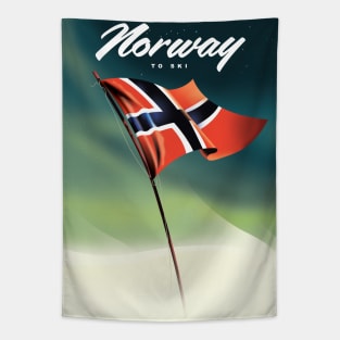 Norway Ski poster Tapestry