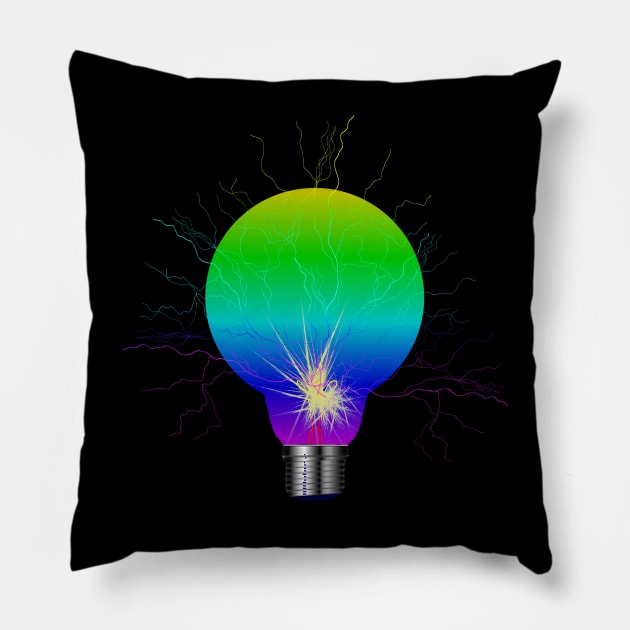 Lightbulb - Lamp - Graphic - Light Pillow by T-SHIRTS UND MEHR