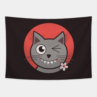 Winking Kitty Tapestry