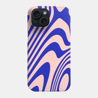 Blue And Pink Zebra Grooves Abstract Pattern Phone Case