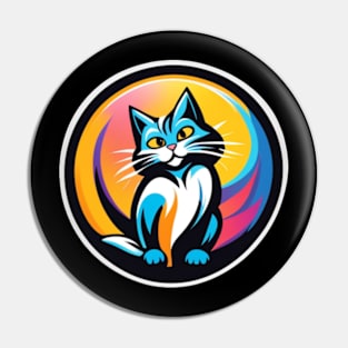 Colorful Kitty Pin