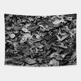 Leaves BnW Tapestry