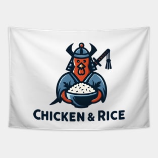 Chicken and Rice Samurai Tapestry