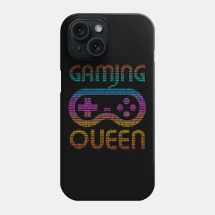 Gaming queen colorful binary gamepad Phone Case