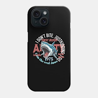 GREAT WHITE SHARK，JAWS BITE T-SHIRT 02 Phone Case