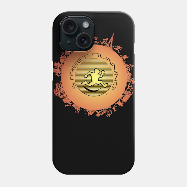 Street Running 1 Round Phone Case by TomiAx