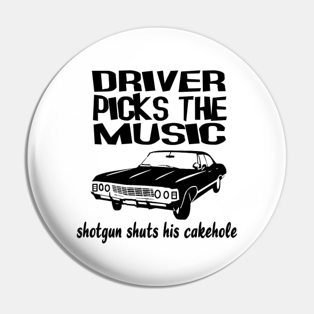 Supernatural Driver Picks The Music T-Shirt Pin by CreatingChaos