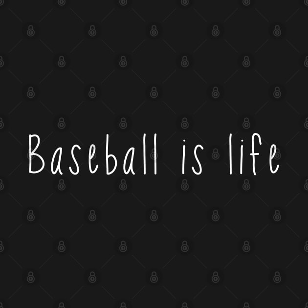 Baseball is life. Baseballer . Perfect present for mother dad friend him or her by SerenityByAlex