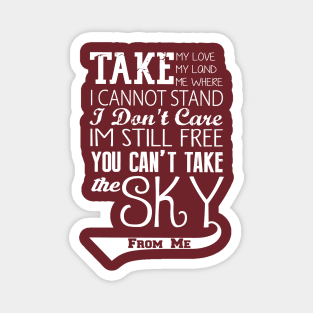 Firefly Theme song quote (white version) Magnet