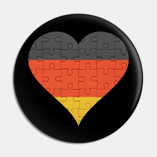 German Jigsaw Puzzle Heart Design - Gift for German With Germany Roots Pin