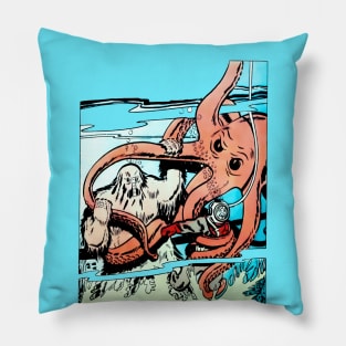 Monster Octopus Giant Marine Adventure Fantasy Pillow