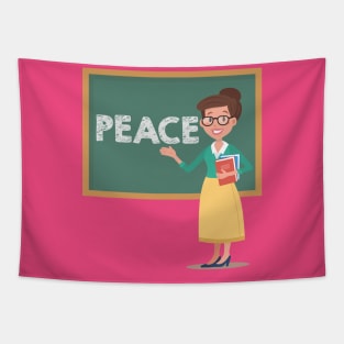 Teach Peace Tapestry