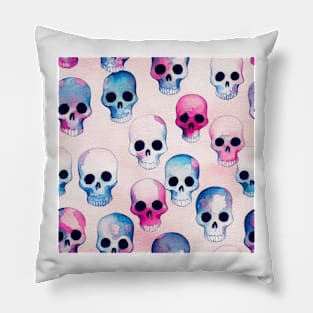 Watercolor skull pattern Pillow