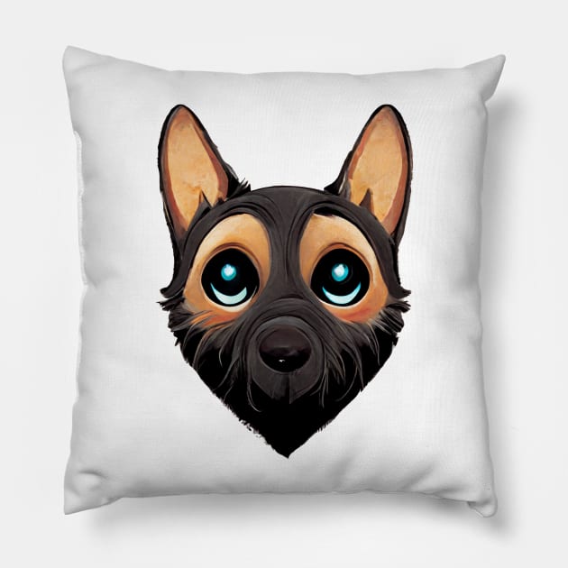 Cute German Shepherd Design Pillow by RichieDuprey