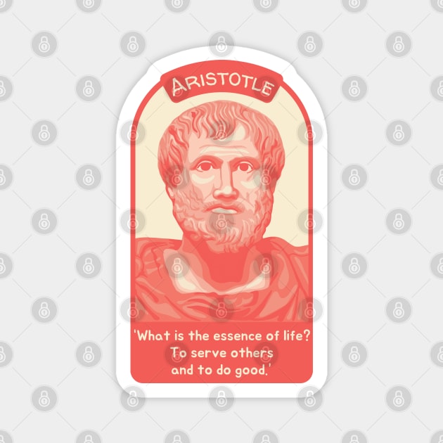 Aristotle Portrait and Quote Magnet by Slightly Unhinged