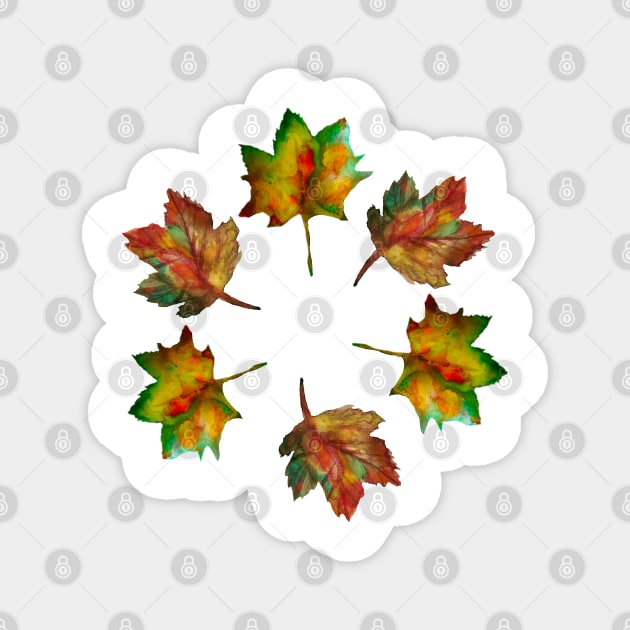 Autumn Leaves Magnet by Manitarka