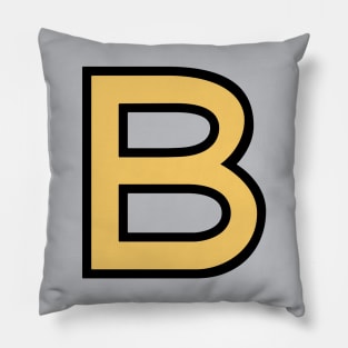 Funky Yellow Letter B Pillow