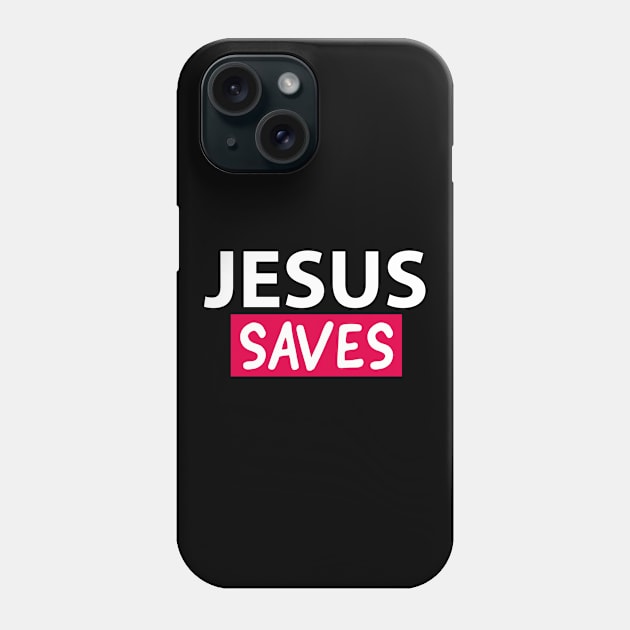 Jesus Saves Motivational Christian Faith Quote Phone Case by Happy - Design