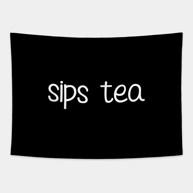 The Sips Tea Funny Girly Meme Popular Gossips Queen Tapestry by mangobanana