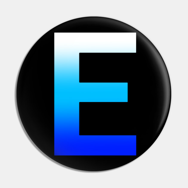 blue letter e blue pin teepublic