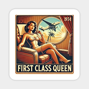 firstclassqueen retro Magnet