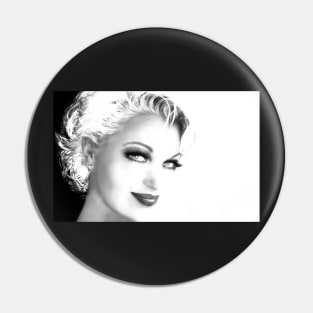 Black and White SMILE Pin