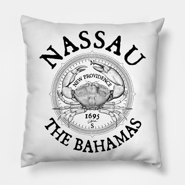 Nassau, Bahamas, Stone Crab on Windrose Pillow by jcombs