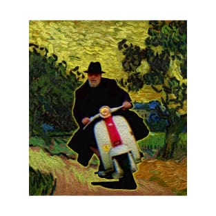 Van Gogh Style Vespa Pope T-Shirt