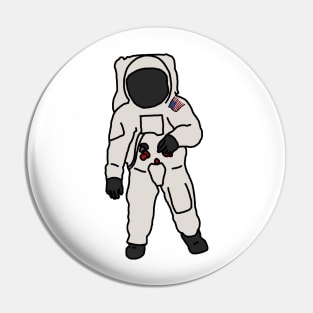 Buzz Aldrin Illustration Pin