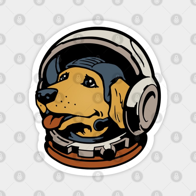 Space Dog Magnet by sketchboy01