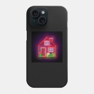 House, Red Roof and Flowerbed Phone Case