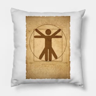 Vitruvian Stickman Pillow