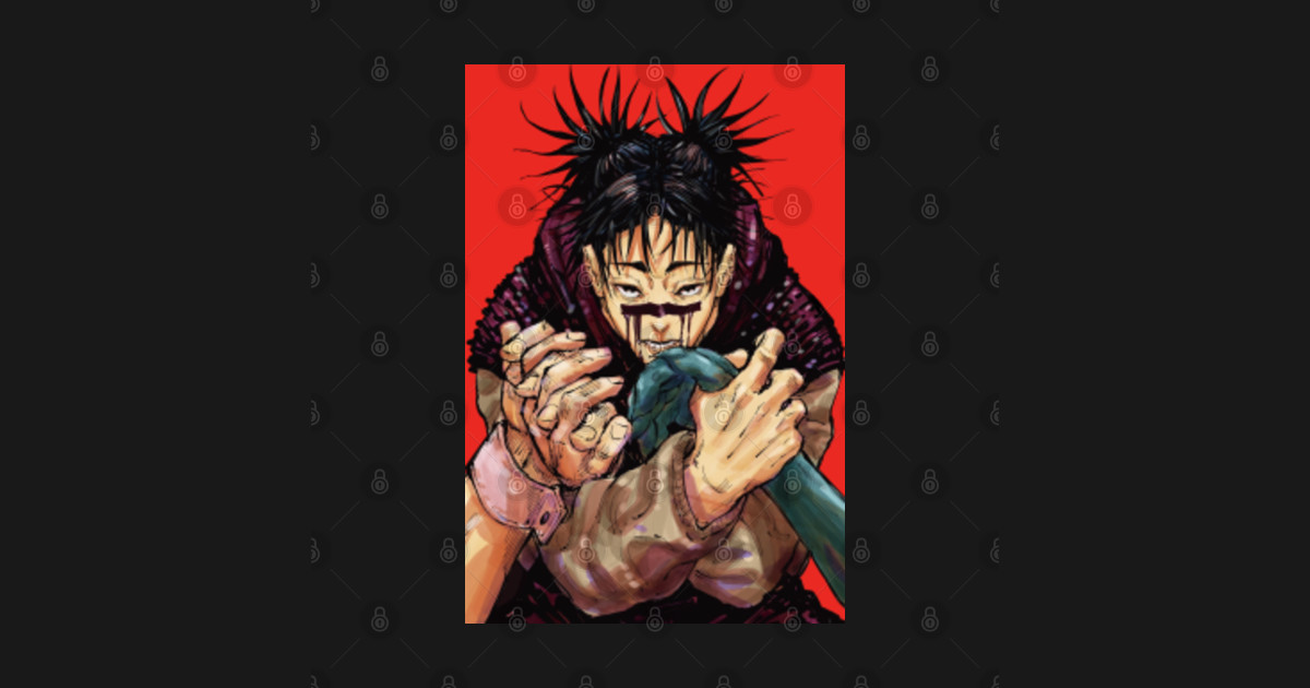 choso frame jujutsu kaisen sticker teepublic