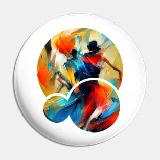 Woman Dancing Silhouette, abstract oil painting Pin