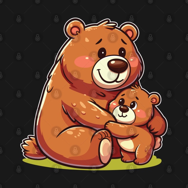 Mama & Baby Bear by JS Arts