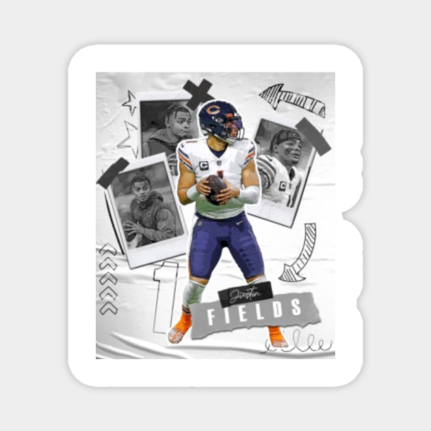 How to Draw Justin Fields for Kids - Chicago Bears Football 