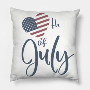 4th Of July Vintage American Flag Pillow