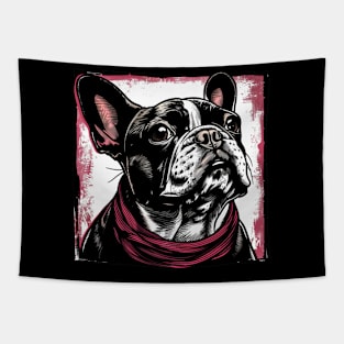 Retro Art French Bulldog Dog Lover Tapestry