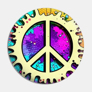 Peace Color Splash Pin