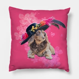 Fashionable Dachshund Pillow