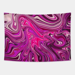 Pink and Purple Digital Fluid Art Tapestry