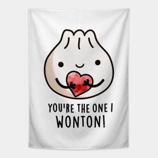 You're The One I Wonton Cute Food Dimsum Pun Tapestry