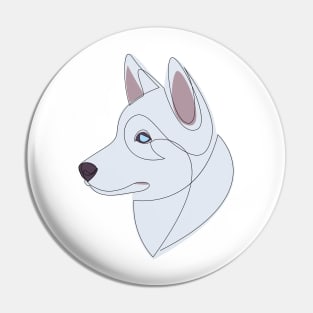 Siberian Husky - White Pin